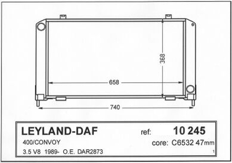 10245 LEYLAND-DAF   Radiator